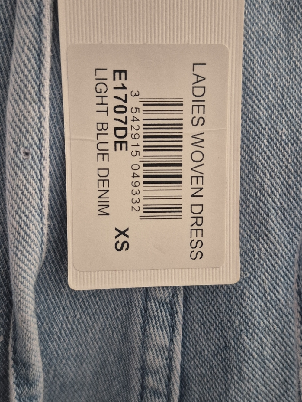 NWT - Light Wash Denim Halter Lace-Up Back Midi Dress - Summer - XS - Picture 10 of 11